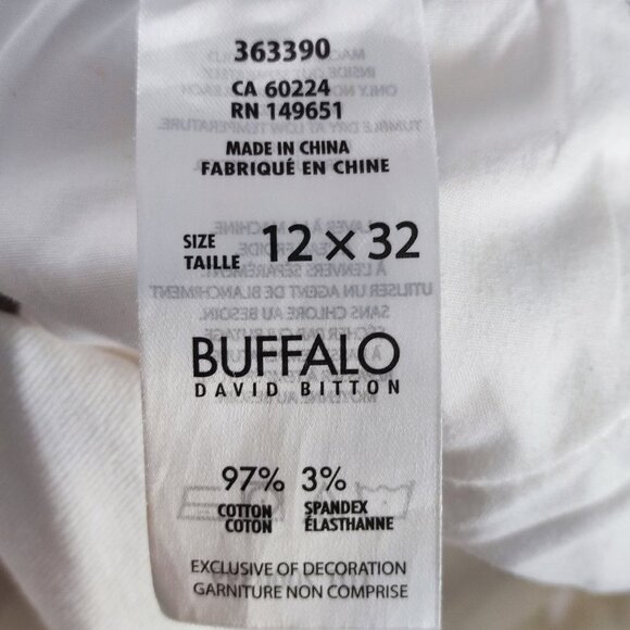 Buffalo David Bitton jeans Misha mid-rise straight leg stretch women's sz 12x32 - Picture 7 of 13